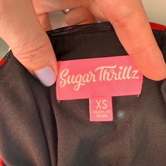 Dolls Kill Sugar Thrillz Burnout Velvet Heart Dark Romantic Ruched Mini Dress XS - Picture 3 of 5